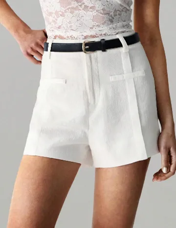 Pantaloni scurti SHEIN, alb