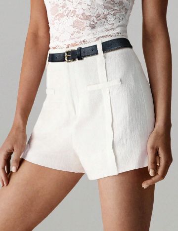 Pantaloni scurti SHEIN, alb