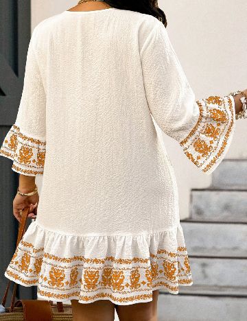 Rochie scurta SHEIN CURVE, crem