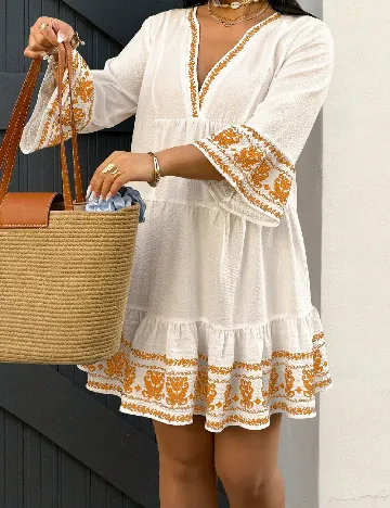 Rochie scurta SHEIN CURVE, crem