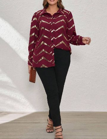 Camasa SHEIN CURVE, visiniu