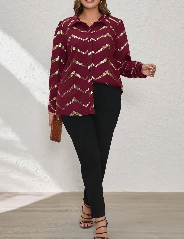 Camasa SHEIN CURVE, visiniu