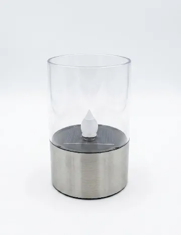 Lampa solara Schou, gri/transparent
