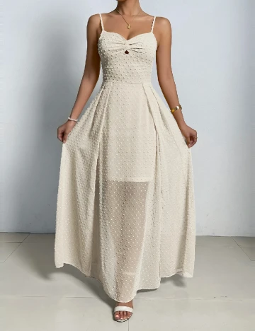Rochie lunga SHEIN, crem