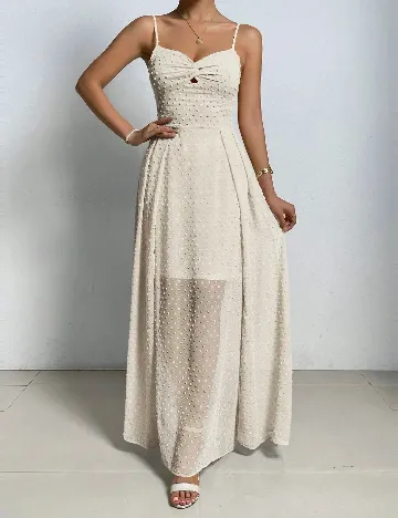 Rochie lunga SHEIN, crem