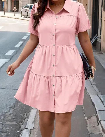 Rochie scurta SHEIN CURVE, roz