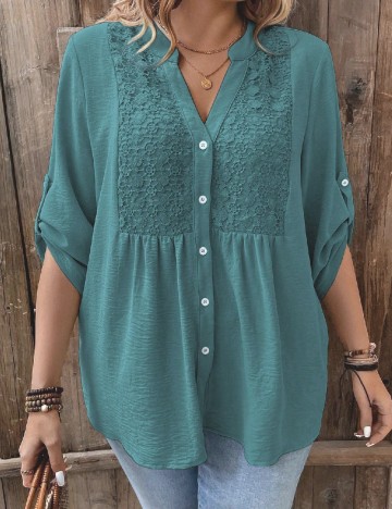 Bluza SHEIN CURVE, albastru