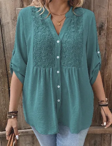Bluza SHEIN CURVE, albastru