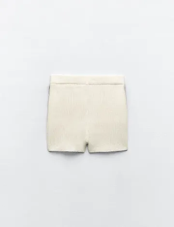 Pantaloni scurti Zara, ecru