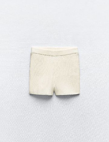 Pantaloni scurti Zara, ecru