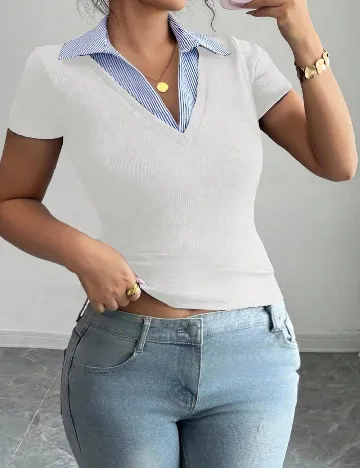 Tricou SHEIN CURVE, alb