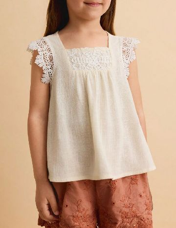 Bluza Shein Kids, ecru