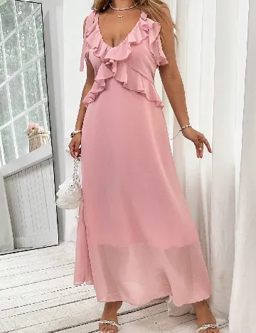Rochie lunga SHEIN CURVE, roz