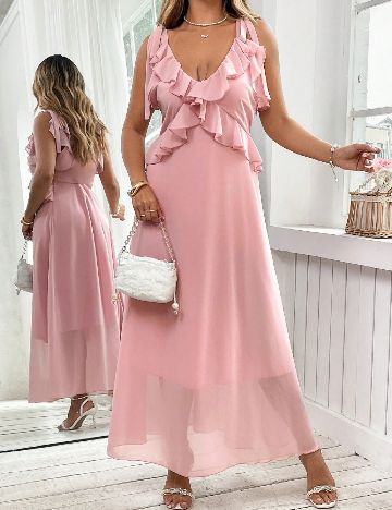 Rochie lunga SHEIN CURVE, roz