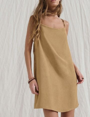 Rochie scurta Noista, maro