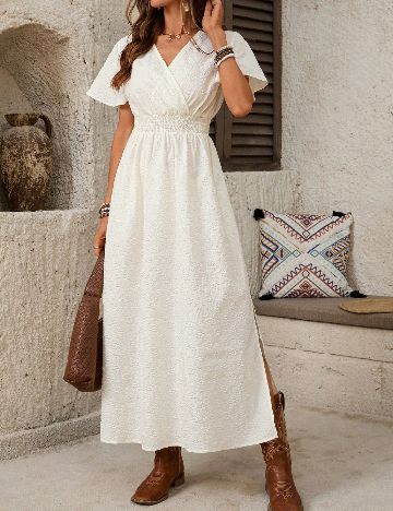 Rochie medie SHEIN, alb