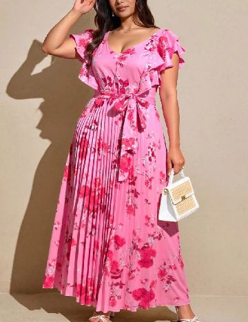 Rochie lunga SHEIN CURVE, roz