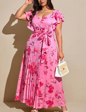 Rochie lunga SHEIN CURVE, roz