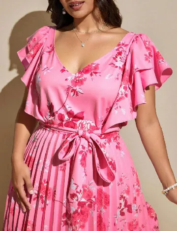 Rochie lunga SHEIN CURVE, roz