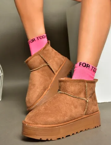 Ghete Fox Shoes, maro