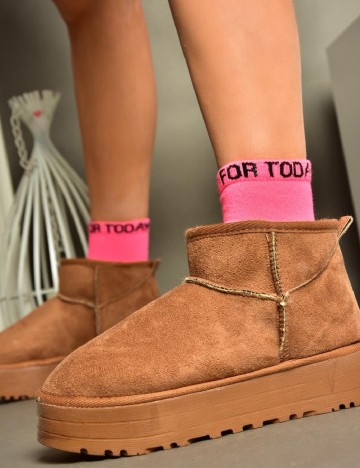 Ghete Fox Shoes, maro