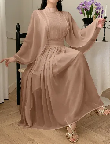 Rochie medie Dazy, maro deschis