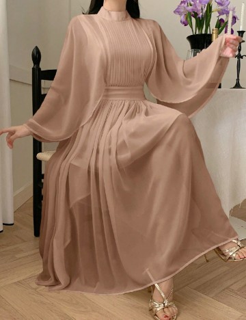 Rochie medie Dazy, maro deschis