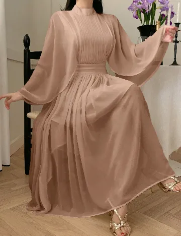 Rochie medie Dazy, maro deschis