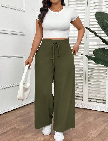 Pantaloni SHEIN CURVE, verde