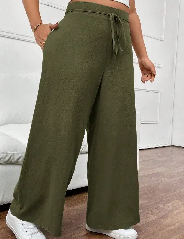 Pantaloni SHEIN CURVE, verde