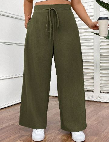 Pantaloni SHEIN CURVE, verde