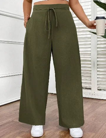 Pantaloni SHEIN CURVE, verde