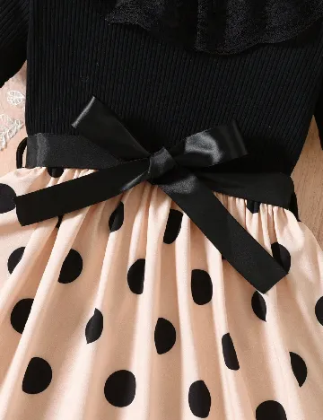 Rochie Shein Kids, negru/crem
