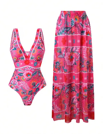 Costum de baie SHEIN, roz