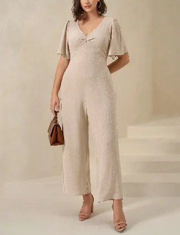 Salopeta SHEIN CURVE, crem