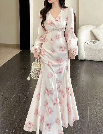 Rochie lunga SHEIN, ecru