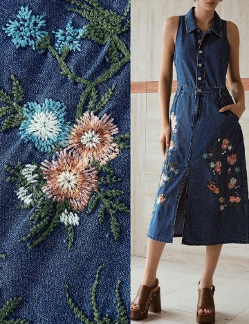 Rochie medie MOTF, albastru