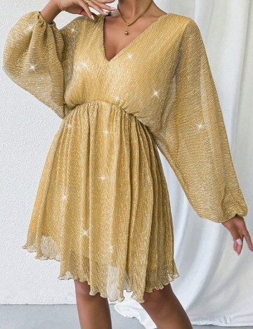 Rochie scurta SHEIN, auriu
