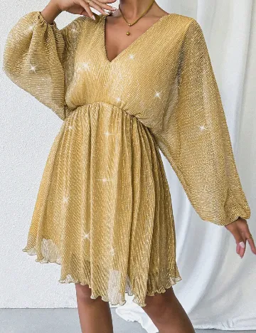 Rochie scurta SHEIN, auriu