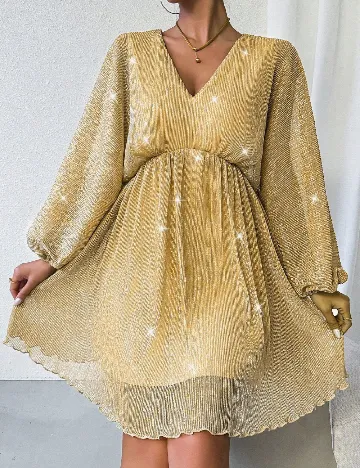 Rochie scurta SHEIN, auriu