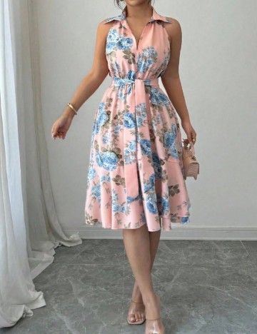 Rochie scurta SHEIN CURVE, floral print