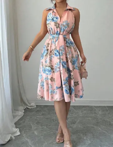 Rochie scurta SHEIN CURVE, floral print
