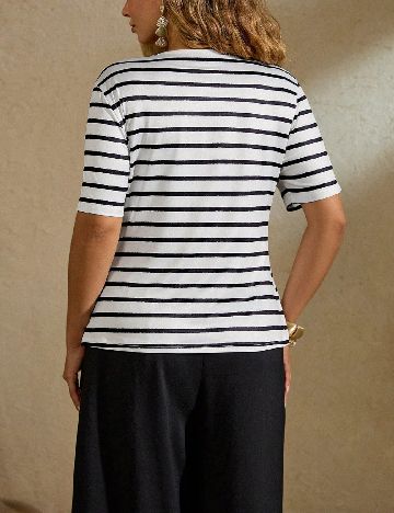 Bluza SHEIN CURVE, alb/negru