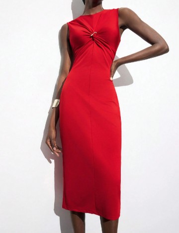 Rochie medie SHEIN, rosu