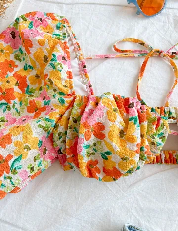 Top SHEIN, floral print