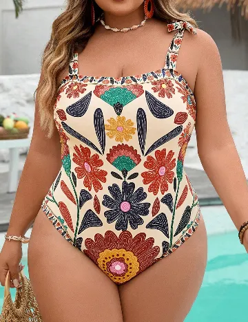Costum de baie SHEIN CURVE, mix culori