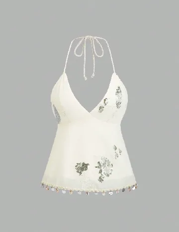 Top SHEIN, ecru