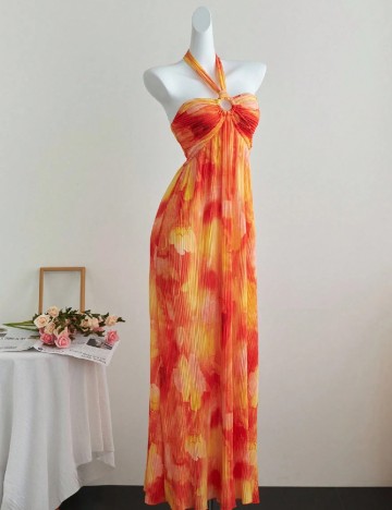 Rochie lunga SHEIN, portocaliu
