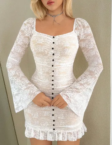 Rochie scurta SHEIN, alb