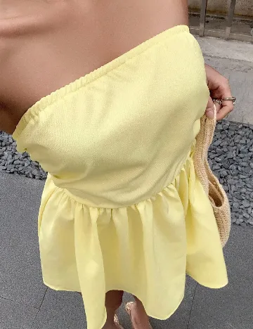 Rochie scurta SHEIN, galben